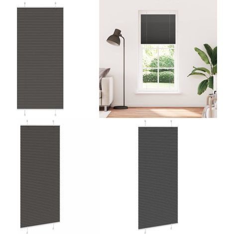 vidaXL Plissee Schwarz 95x200 cm Stoffbreite 94,4 cm Polyester (1/5)