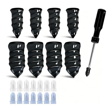 Kit de réparation de pneus Tubeless - clous en caoutchouc en spirale - et - Avec tournevis - Pour voiture, moto, camion et vélo (1/3)