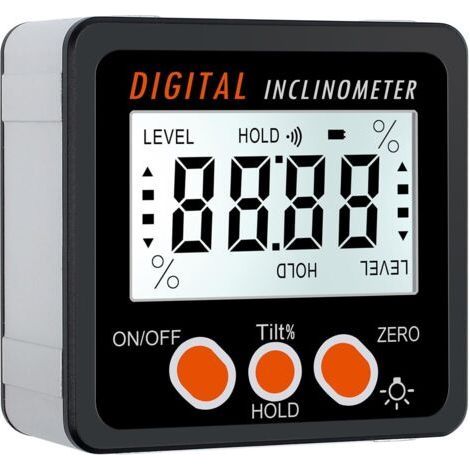 Digital Inclinometer Magnetic Angle Gauge 490° Waterproof IP54 Digital Display Protractor Backlit Display with Battery and Screwdriver for Precise Wood Cutting Auto Repair (1/5)