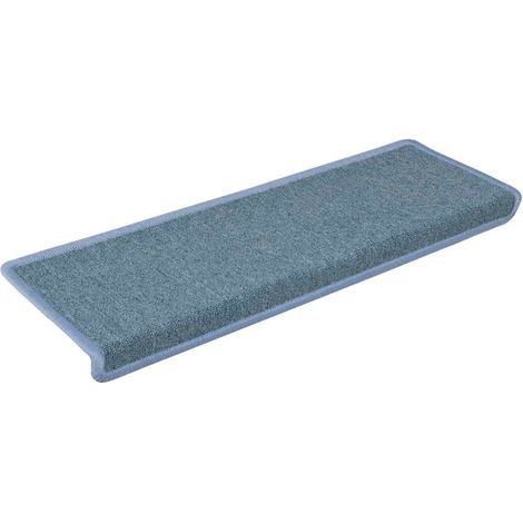 Tapis d'escalier 30 pcs,Marches d'escalier 65 x 21 x 4 cm Bordure rectangulaire bleu marine CFW710746 (1/5)