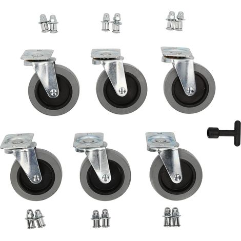 KS TOOLS Roulette de rechange pour chariot de mécanicien en plastique, Ø 75 mm ( 500.8091 )