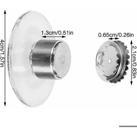 Porte-Savon Magnétique - Ventouse Sans Perçage - Pour Salle De Bain Cuisine Douche Évier - Lot De 6 (1/4)
