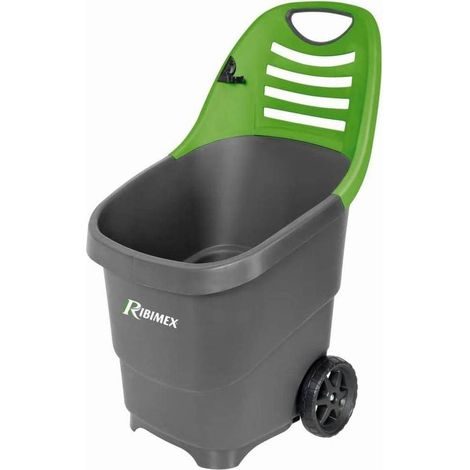 Chariot de Jardin 65L Bicolore - Pratique et Résistant - Rangement Idéal pour Vos Outils - D-Work