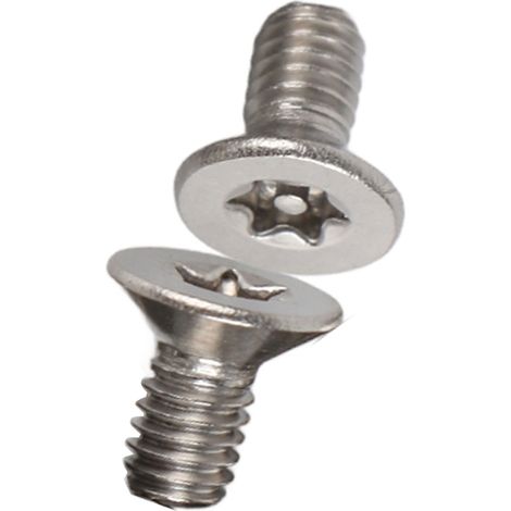 M4-Serie 304 Edelstahl Torx-Diebstahlsicherungsschrauben mit flachem Senkkopf, Packung mit 50 Stück. (1/5)