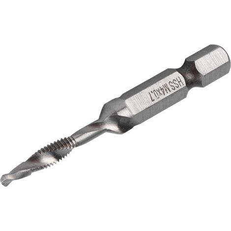 Mèche à tarauder conique HSS M4 avec douille hexagonale 1/4" pour outil électrique