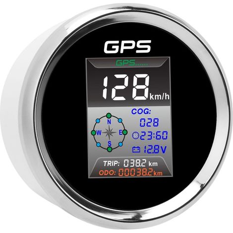 Compteur de Vitesse GPS Numérique 85mm avec Rétro-éclairage LED, IP67 pour Bateau Yacht Voiture Moto (910-00269) (1/5)