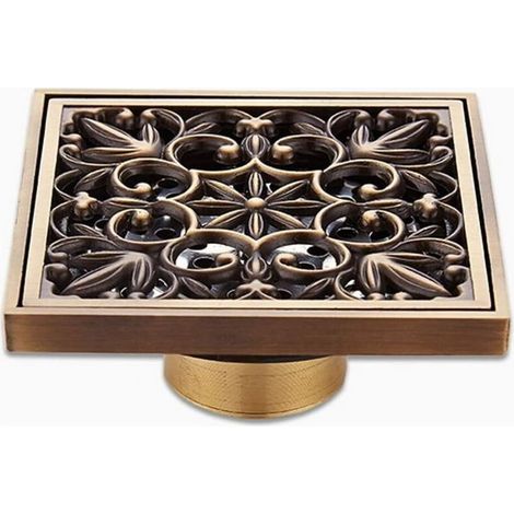 Égouttoir De Douche Égouttoir Salle De Bains Toilette Cuisine Balcon Déodorant Drain De Déchets Grille Crépine Couvercle Créatif Contemporain Laiton 1pc Au Sol, Or (1/4)