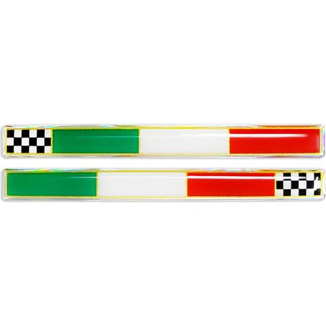 3D Sticker Bandiera Slim Italia Scacchi