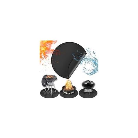 Tapis Anti Feu Rond Fibre de Verre Résistant au Feu 36 Pouces Tapis de Protection de Sol Ignifuge Résistant pour Barbecue en Plein Air Foyers (1/5)