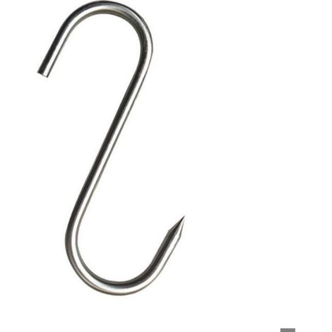 Crochet Boucher - Acier Inoxydable - 15 cm - Pour Fumage Viande et Côtes de Poulet - Lot de 20 Pièces (1/4)