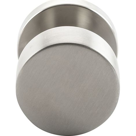 SOLIDO Türknopf Flachform innen - auf Rosette, Gegenverschraubung,Edelstahl matt (1/5)