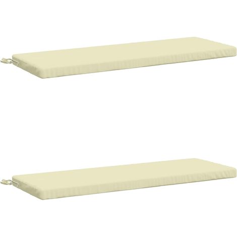 Coussins de Banc SOEST 2 pc 100 % polyester Crème vidaXL