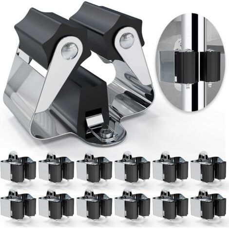12 Pièces Porte Balais Mural,Organisateur de Balais,l’épaisseur du Rangement Balai est de 0.7 mm et Non de 0.4 mm,Accroche Balai pour Buanderie Jardin,Garage(Noir) (1/5)