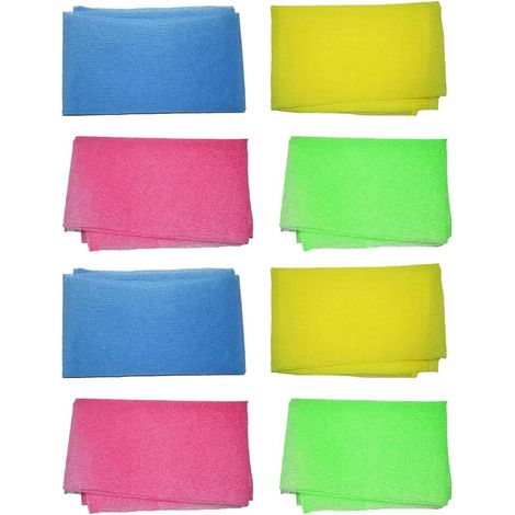 Serviette de douche longue Healeved en nylon lot 8 , idéale pour éliminer la transpiration et le séb (1/5)