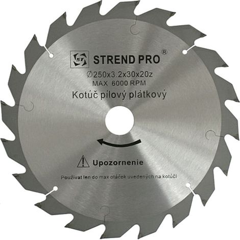 Sägeblatt Strend Pro SuperSaw NW 250x3,2x30 20T, für Holz, Kreissägeblatt, HM-Blätter