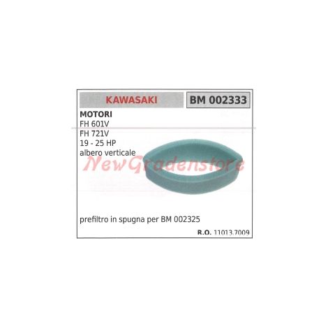 Prefiltro aria in spugna KAWASAKI motore FH 601V 721V 19 25 HP albero verticale 002333