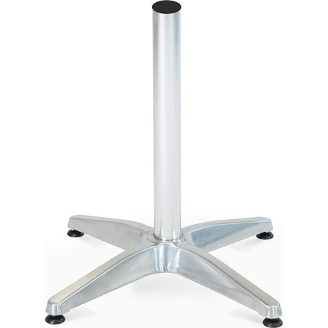 Oviala – Pied de table en aluminium anodisé 70 cm – Grand pied stable 65 x 65 cm – Patins ajustables pour stabilité – Usage extérieur résistant UV