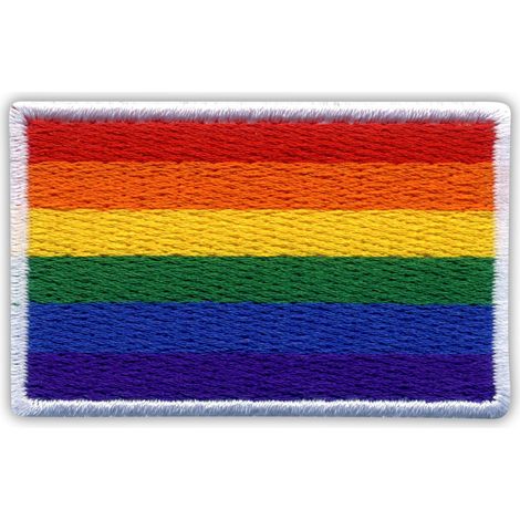 Parche con la bandera del orgullo LGBT arcoíris - Reverso autoadhesivo - Parche/insignia/emblema bordado