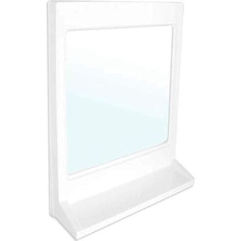 SPECCHIO RETTANGOLARE CON MENSOLA Accessori Bagno ATHENA Bianco