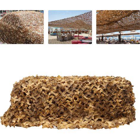 Filet de camouflage 3 x 5 m, store de camouflage Idéal pour la chasse, le camping sauvage, la forêt, l'aménagement paysager, les activités de plein air, la décoration de garden-parties, la protection (1/5)