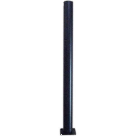 Centrale Brico – Lot de 4 pieds de table cylindriques fixes en métal époxy noir – Hauteur 71 cm – Charge 80 kg par pied – Fixation à visser
