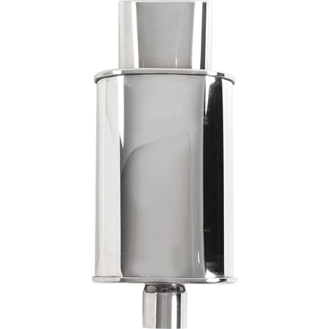 Pot d'échappement arrière double paroi en acier inoxydable, entrée 63 mm, sortie 80 mm, universel pour voiture (1/5)