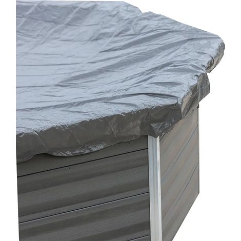 Bâche hiver 580g/m² pour piscine composite carrée KPCOR28 de dimensions extérieures 326 x 326cm