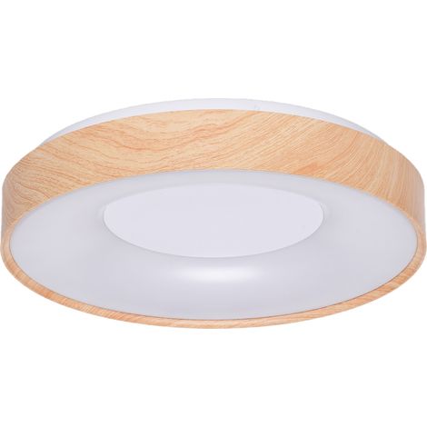 Plafón LED circular 40W Ø50cm efecto madera (1/5)