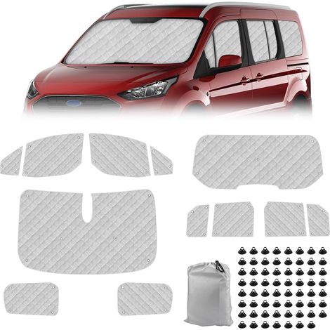 Car Windshield Sunshade Compatible with Grand Tourneo Connect (LWB) 2013-2022, 12 Pieces Driver's Cab Thermal Mat Car Interior Sun Visor Cover (1/5)