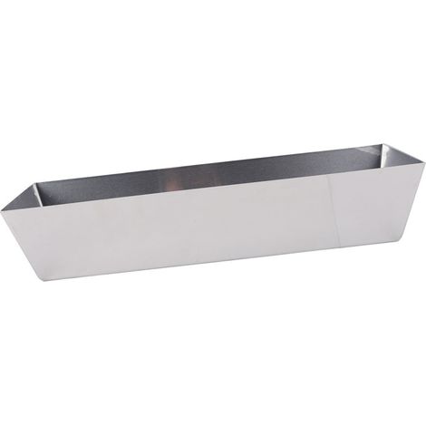 35,5 cm (14 Zoll) große, hochfeste Gipswanne aus Edelstahl 210, glatte Wanne zum Anmischen von Gipskarton, Mörtel, Spachtelmasse und Farbe. (1/5)