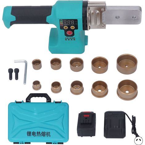 Machine à souder PPR sans fil 320W, thermofusion électrique pour tuyaux d'eau, outil domestique à lithium, prise UE 110-240V, appareil de soudage portable (1/5)