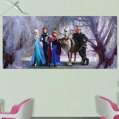 Poster géant La Reine des Neiges Disney Frozen intisse 202X90 CM (1/3)