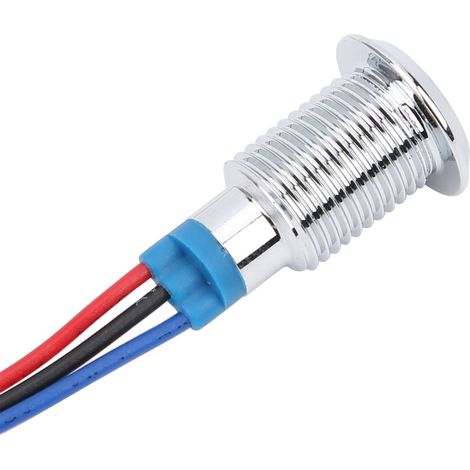 4 Kits LED Pré-câblées Rondes Étanches 10mm Cathode Commune 2 Couleurs (Rouge et Bleu) 3-6V