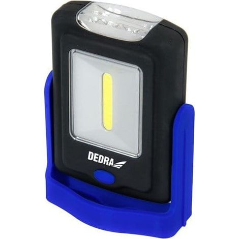 TORCIA RETTANGOLARE LED COB 1W + 3LED CON BASE, BATTERIA - DEDL1005
