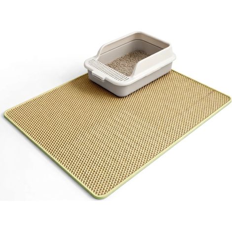 Tapis anti-sable pour bac à litière kaki double couche épaissi modèle 9 (1/5)