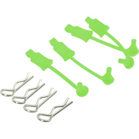 Lot de pinces de fixation de carrosserie RC pour Losi Lasernut U4 1/10, pièce de rechange de voiture télécommandée, vert (1/5)