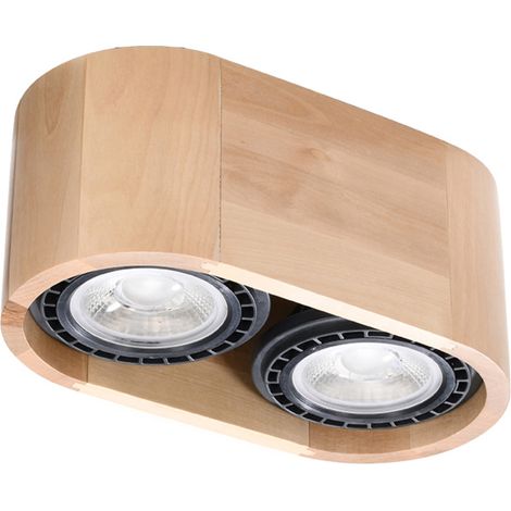 BASIC 2 ceiling lamp in natural wood (1/5)