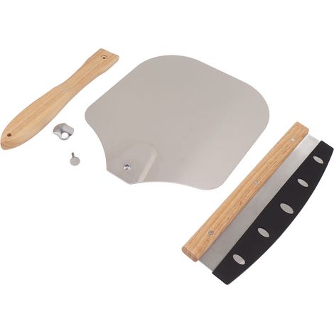 Ensemble spatule à pizza avec roulette et coupe-pizza ergonomiques et faciles à utiliser pour la cuisson. (1/5)