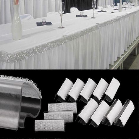 Lot de 12 pinces de fixation pour nappes de camping, pique-nique et fêtes en plastique (1/4)