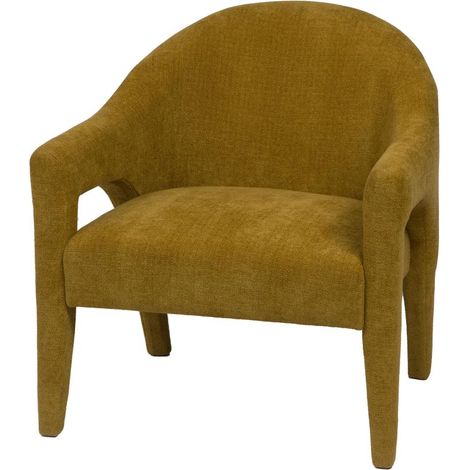 Amadeus - Fauteuil en tissu jaune Aristid (1/3)