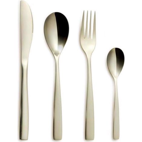 Comas Barcellona set posate 24 pz Inox PVD champagne