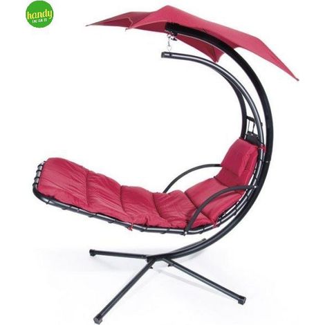 Lettino a dondolo Leaf Ambra Garden rosso (1/5)
