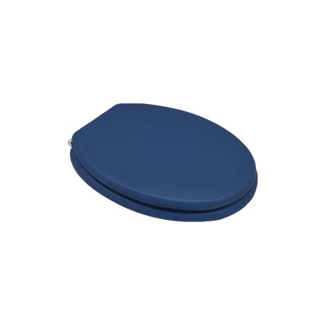 Abattant WC universel Mod.Top 43-46x37 cm abattant WC en fonte de bois Bleu Marine empattement 13,5-18 cm avec charnie'res re'glables Blu Marino