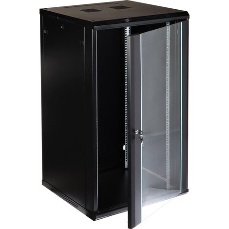 Delta EPRADO-R19-22U/600-BLUE schwarze 22U 19 Zoll Schrank (1/3)