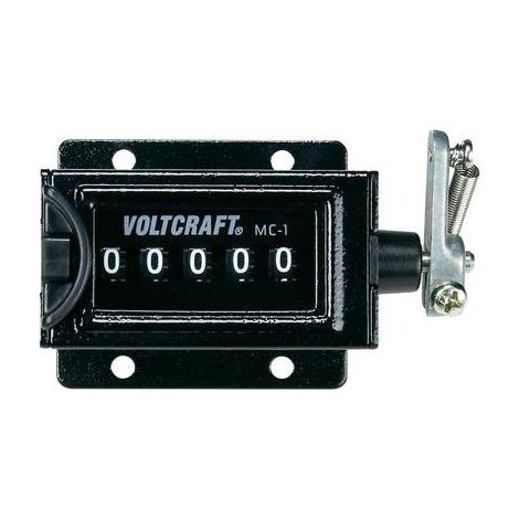 Voltcraft – Compteur mécanique manuel 0 à 99 999 – Dimensions 58 x 47 mm – Réinitialisation par touche – 108527
