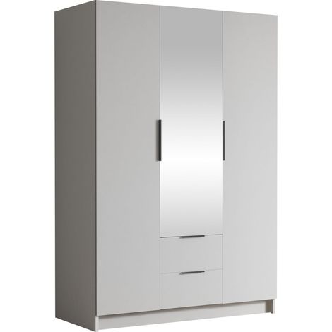 Armario Closico Calvron II, Blanco, 216x150x60cm, Puertas de armario: Con bisagras, Número de estantes: 0