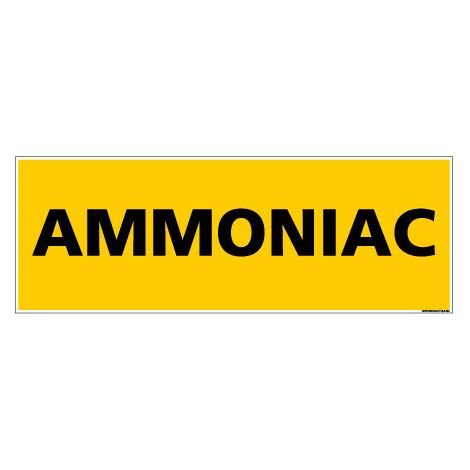 Panneau de Signalisation danger AMMONIAC (C0092) - Adhésif - 210 x 75 mm