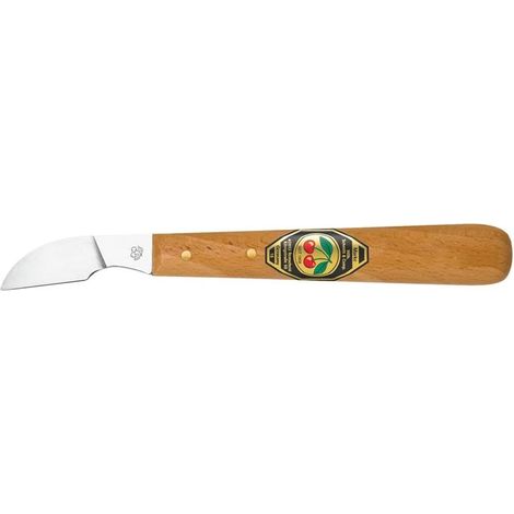 Couteau de sculpteur pour bois dur – Lame plate longue – Manche en hêtre – Coupe nette sans éclat – Kirschen