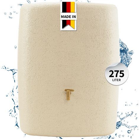 4rain TERRA Wandtank 275 L, sandbeige