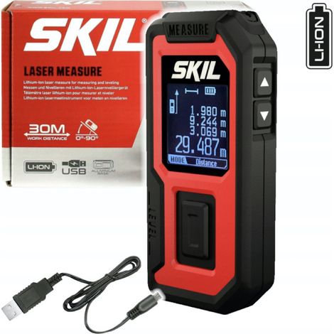 Laser-Entfernungsmesser (30 Meter) mit Lithium-Ionen-Akku – SKIL MT1E1930AA (1/2)